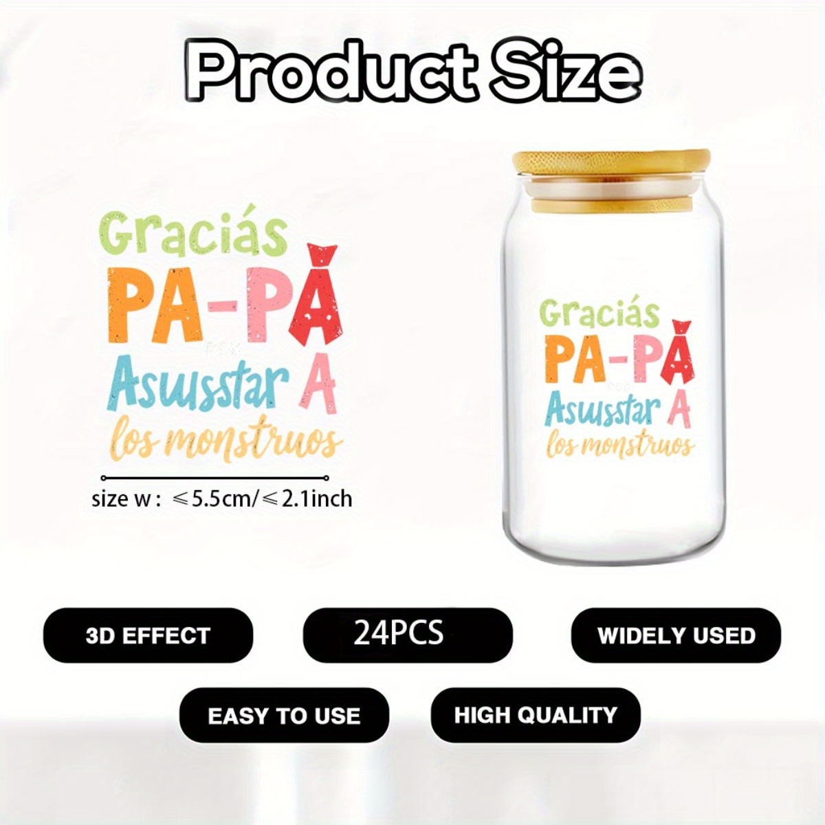 24Pcs/Set Father's Day Quotes  - Rdta Tank Glass ulasan dan harga