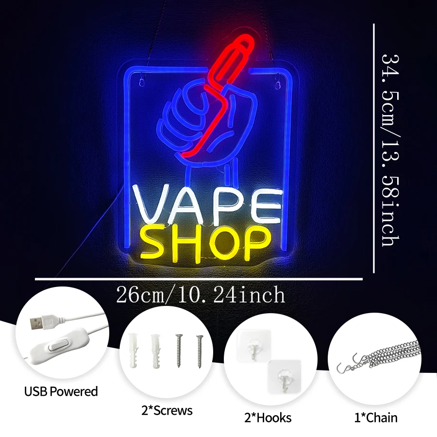 LED Neon Lights Business Windo - Vaping Store ulasan dan harga