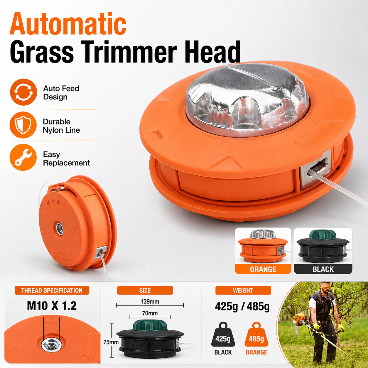 Automatic Grass Trimmer Head,  - Dry Herb Vaping Accessories ulasan dan harga