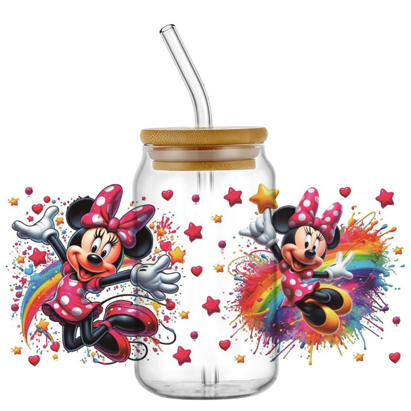 Mickey and Minnie UV DTF Cup W - Rdta Tank Glass ulasan dan harga