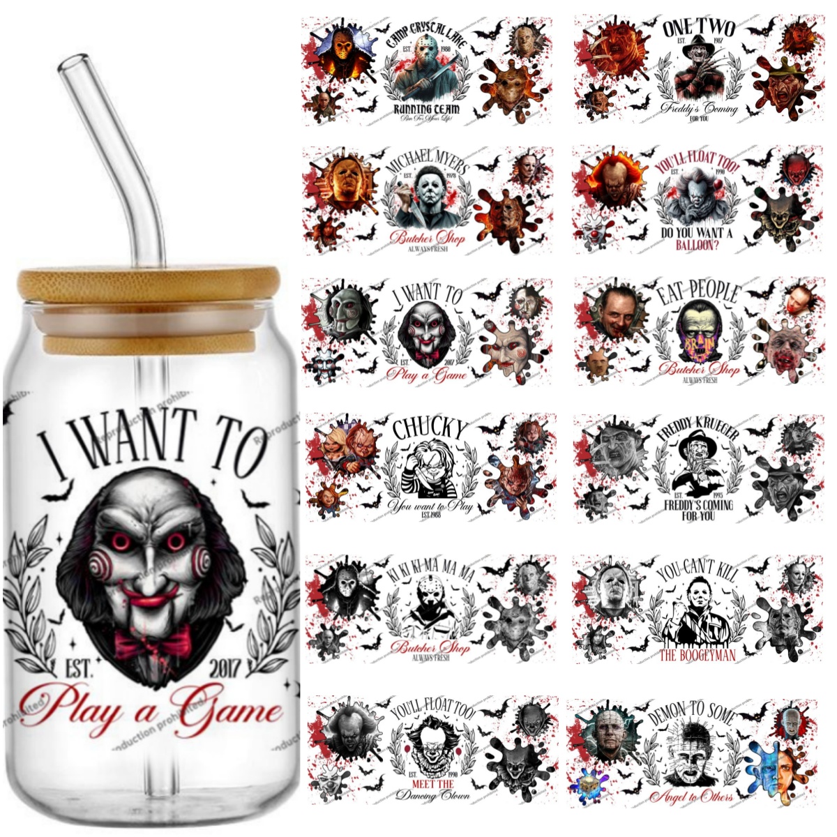 Halloween horror movie Killer  - Rdta Tank Glass ulasan dan harga