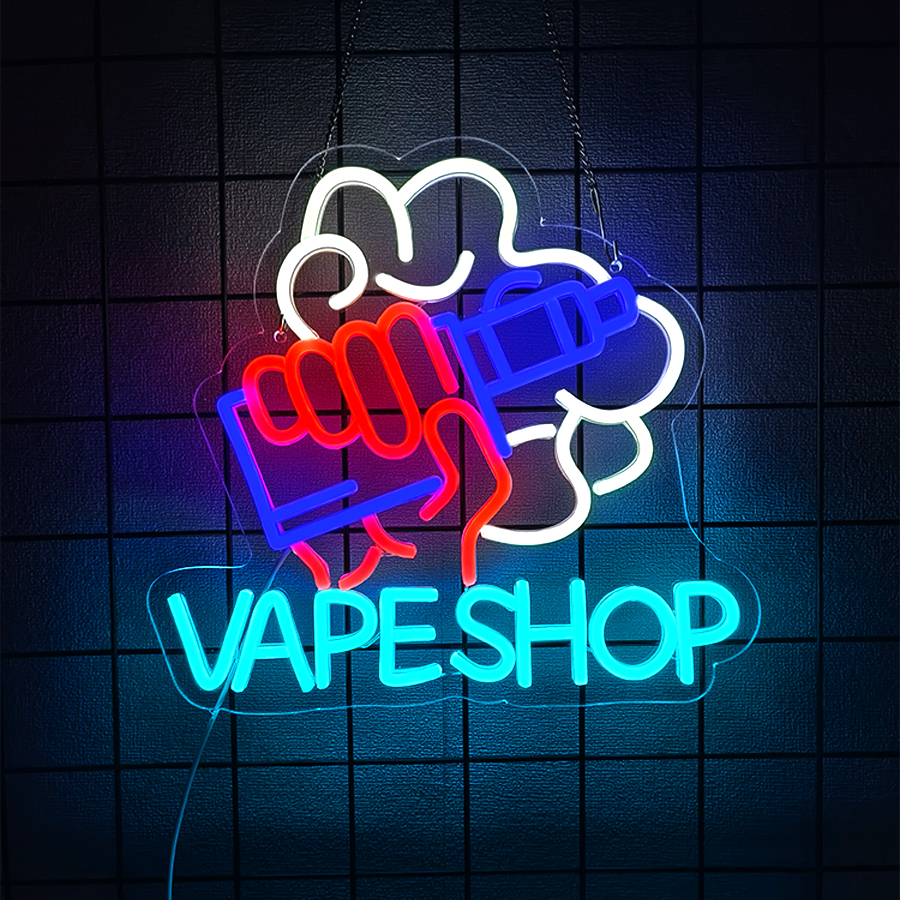 Smoke Series Neon Sign For Wal - Vaping Store ulasan dan harga