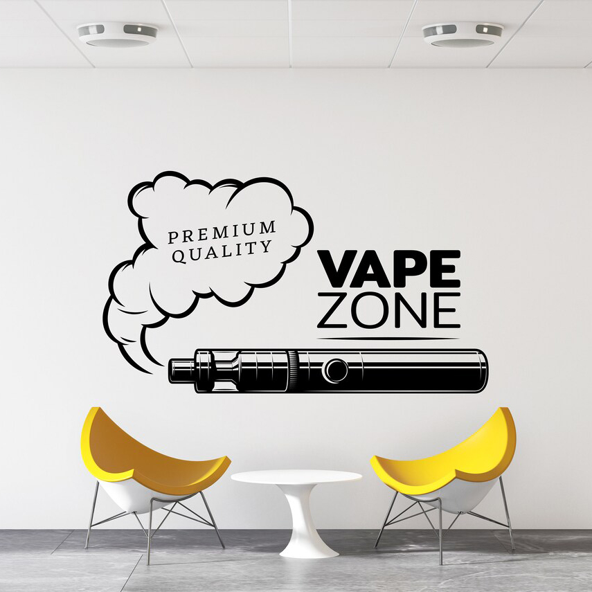 Vape Shop Wall Decal Window St - Vaping Store ulasan dan harga